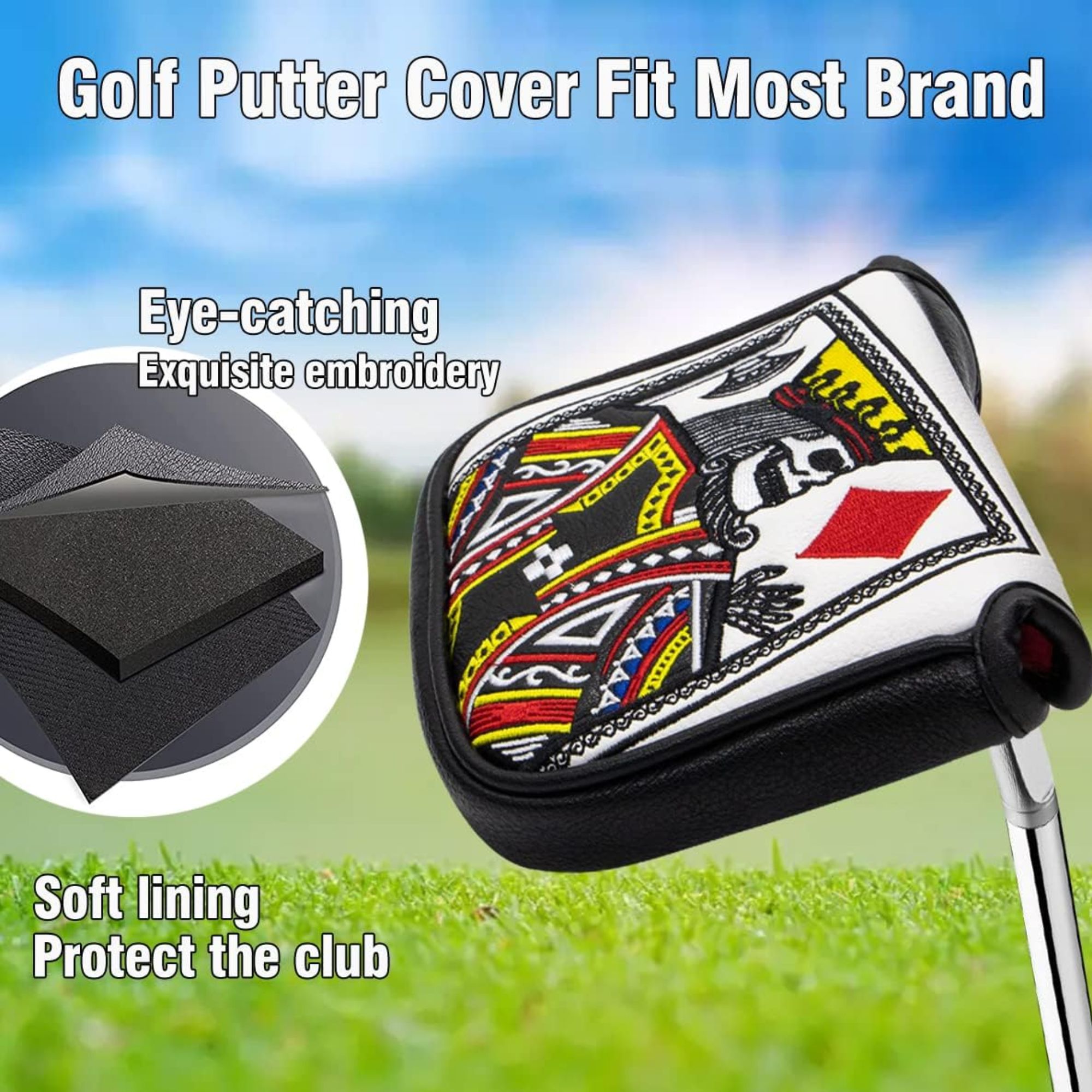 Mazo bordado King Of Hearts co - Golf Tees reseña y precio