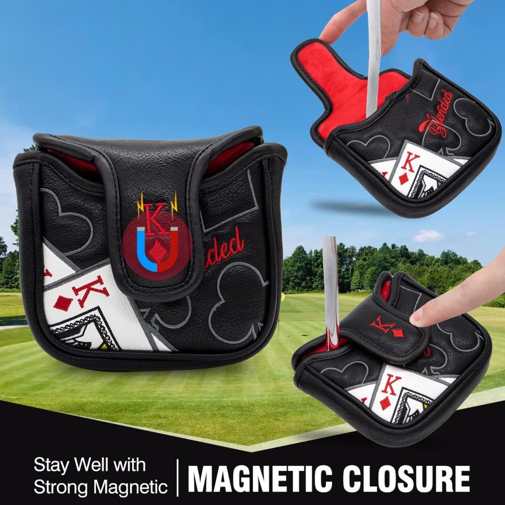 Mazo bordado King Of Hearts co - Golf Tees reseña y precio